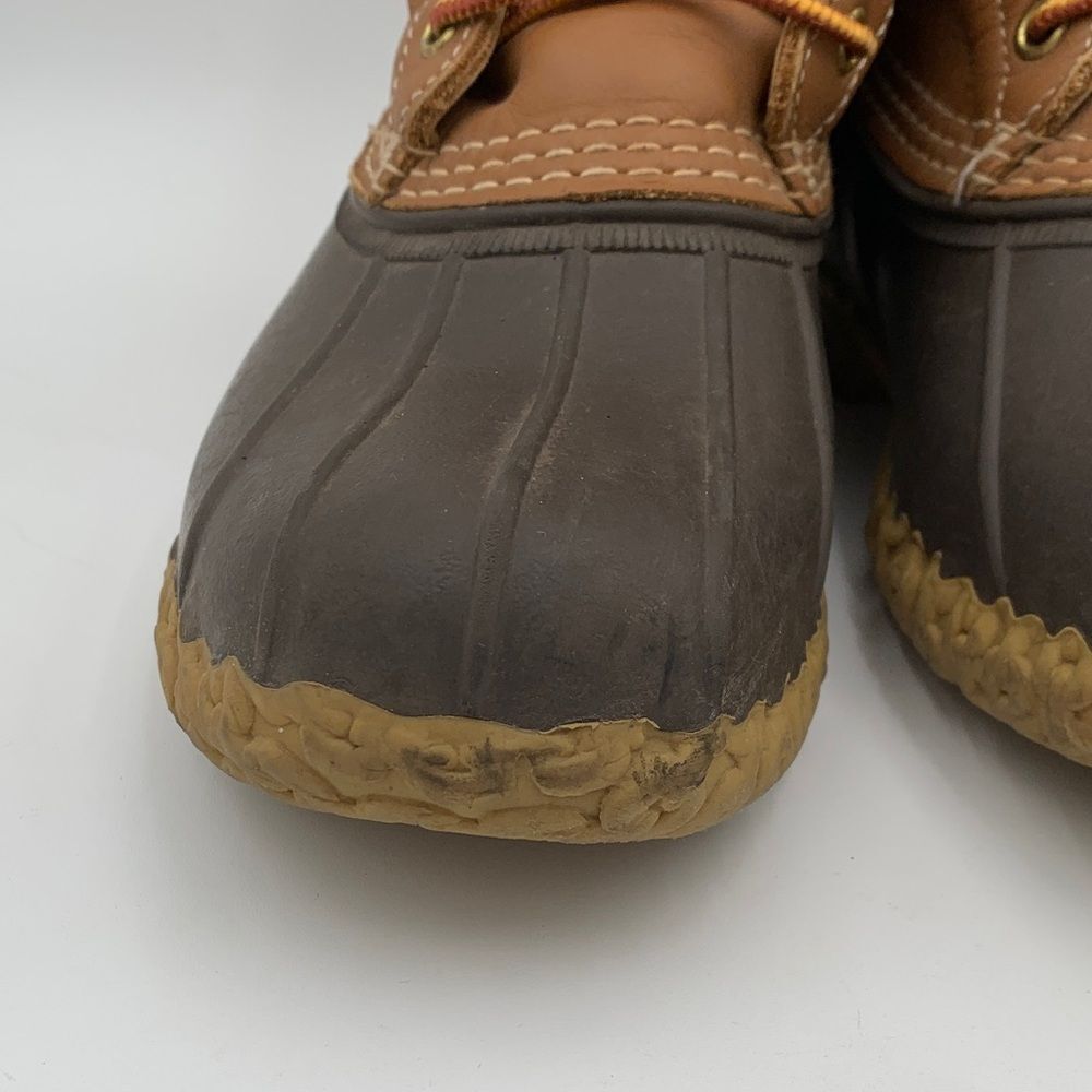 LL Bean Made in Maine Brown and tan Duck Boots men’s size 8.5 or Womans 9.5 - Picture 4 of 14